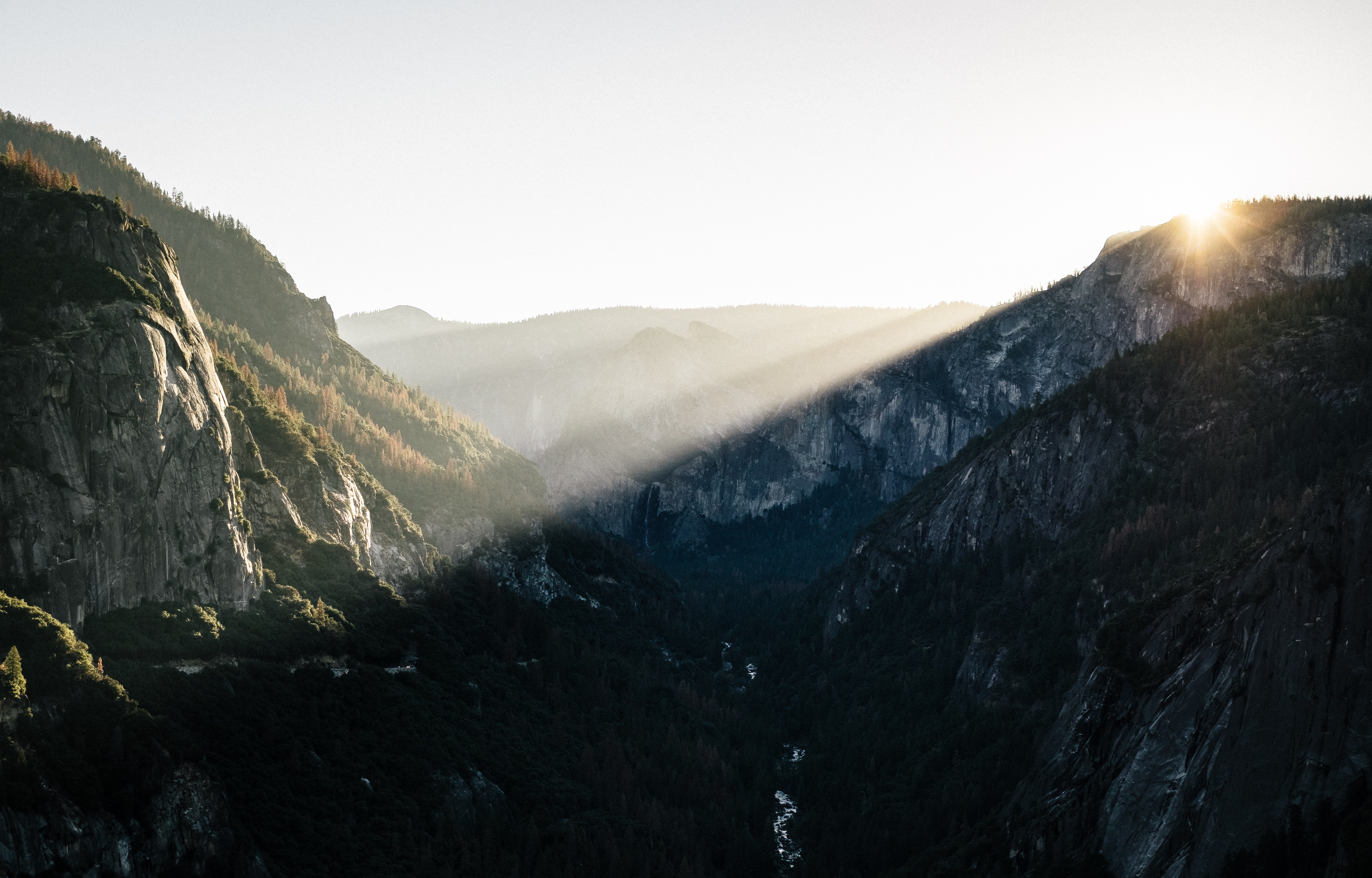 mountain face at sunrise